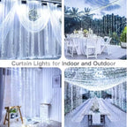 Led Fairy String Curtain Lights 8 Modes Remote USB Valentine's Day Decoration Home Festival New Year Lights with Remote Control Curtain Light String 8 Lighting Modes, Fairy Lights, Copper Wire Lights, Christmas Party, Wedding
