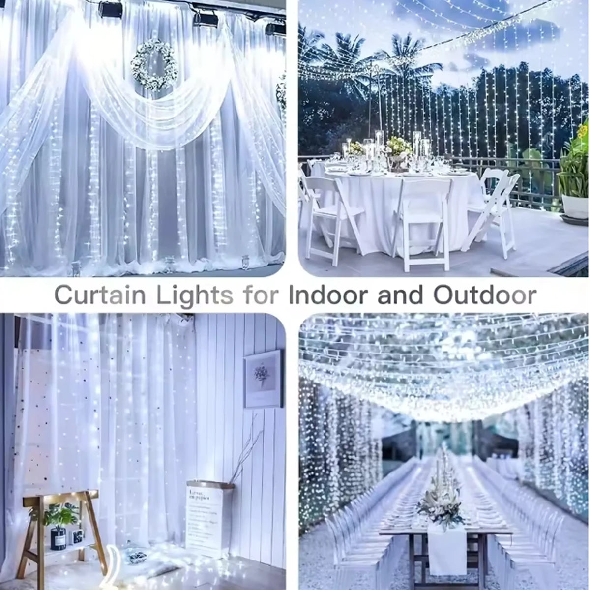 Led Fairy String Curtain Lights 8 Modes Remote USB Valentine's Day Decoration Home Festival New Year Lights with Remote Control Curtain Light String 8 Lighting Modes, Fairy Lights, Copper Wire Lights, Christmas Party, Wedding
