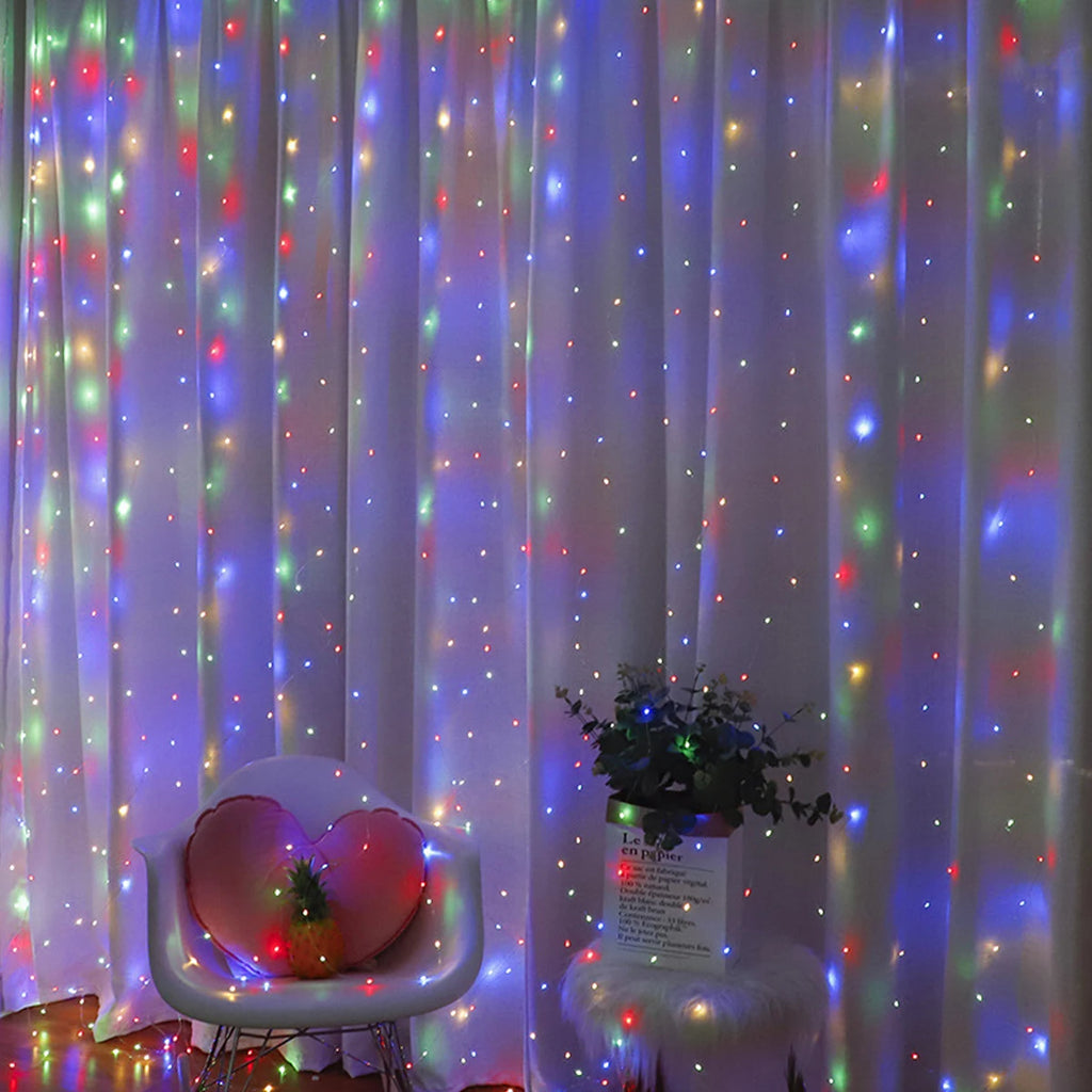 Led Fairy String Curtain Lights 8 Modes Remote USB Valentine's Day Decoration Home Festival New Year Lights with Remote Control Curtain Light String 8 Lighting Modes, Fairy Lights, Copper Wire Lights, Christmas Party, Wedding