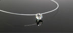 5 Colors Dazzling Zircon Necklace Invisible Transparent Fishing Line Simple Pendant Necklace Jewelry For Women Pearl Jewelry
