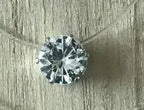 5 Colors Dazzling Zircon Necklace Invisible Transparent Fishing Line Simple Pendant Necklace Jewelry For Women Pearl Jewelry