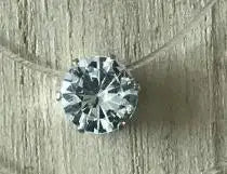 5 Colors Dazzling Zircon Necklace Invisible Transparent Fishing Line Simple Pendant Necklace Jewelry For Women Pearl Jewelry