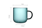 Heat Resistant Glass Colorful Coffee Glasses with Handle Household Milk Breakfast Cup Nordic Modern Mug Drinking Glasses