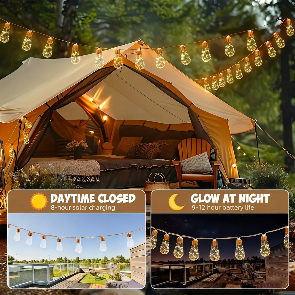 New Arrival! Solar Fairy Lights with 25/15/10 Unbreakable Clear Bulbs - IP44 Waterproof & 8 Modes for Outdoor Bliss!