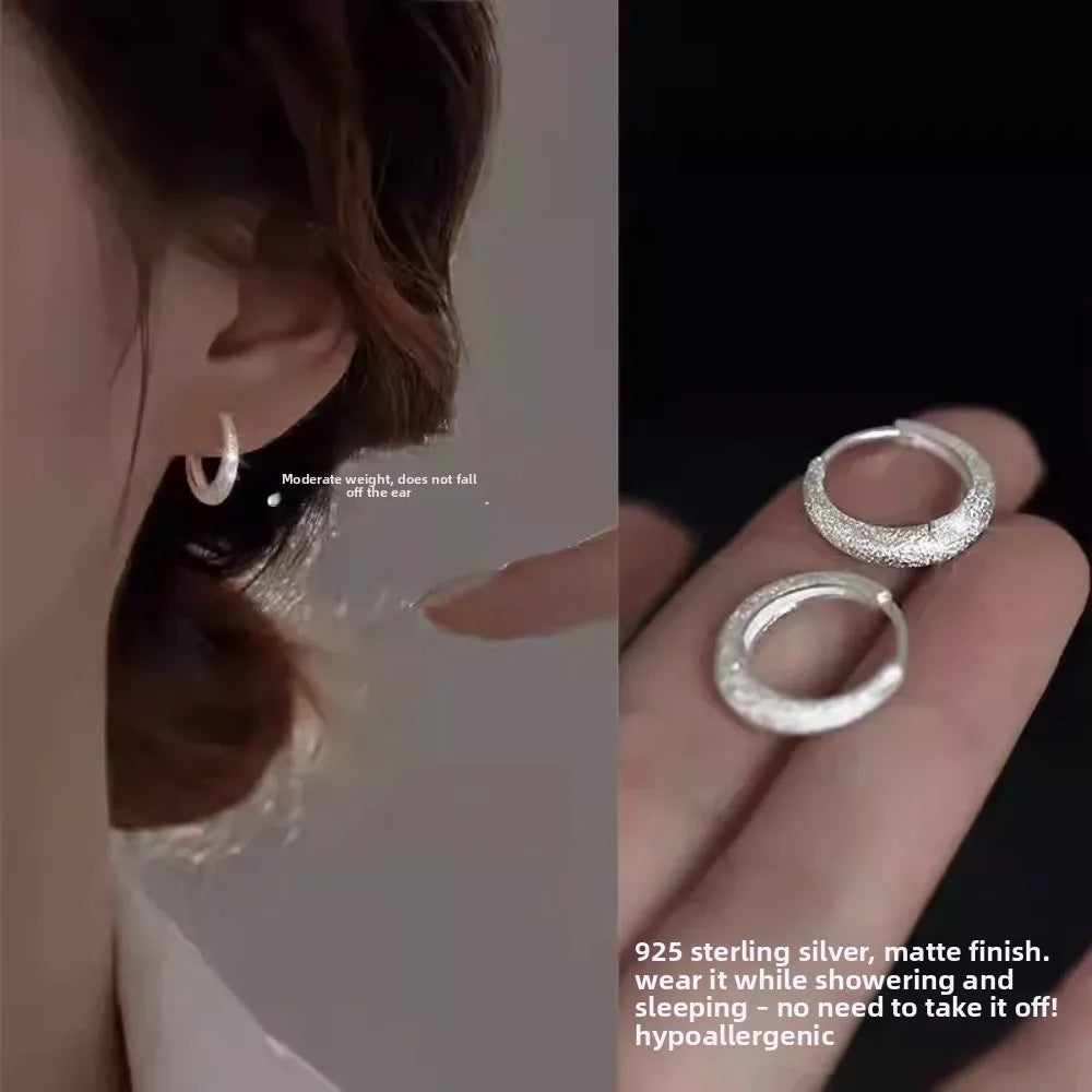 925 Sterling Silver Vintage Shinning Earrings for Women Trendy Earring Jewelry Prevent Allergy Party Accessories Gift