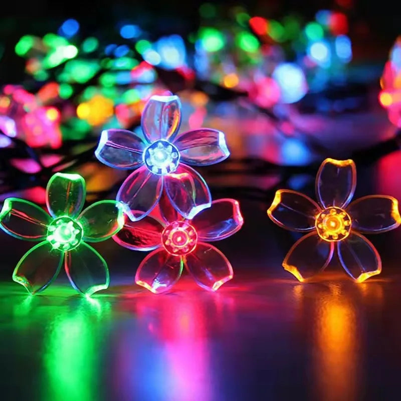 Flower Fairy Lights Battery Operated String Lights Waterproof 10/20/40/80 LED Cherry Blossom Lights For Patry Wedding Decor