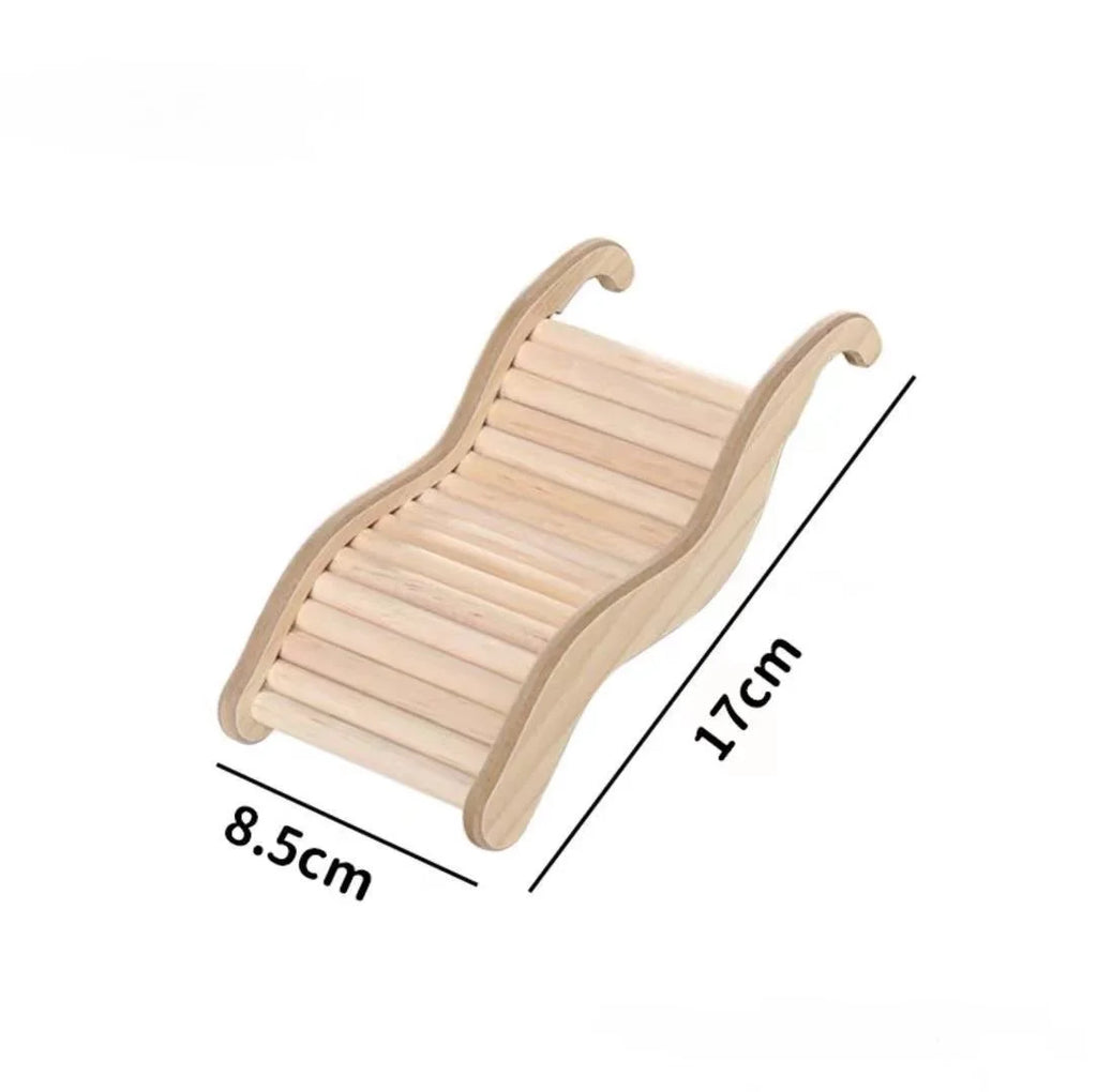 1PC Wooden Wave Staircase Hamster Toy Pet Supplies Cage Decor Accessories Curved Slide Chute for Small Animals
