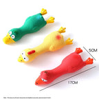 Bite Resistant Squeaky Dog Rubber Toy Latex Chew Toy in Animal Shapes for Puppy Sound Making Pet Supplies for Dogs