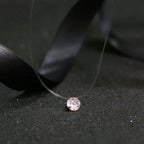 5 Colors Dazzling Zircon Necklace Invisible Transparent Fishing Line Simple Pendant Necklace Jewelry For Women Pearl Jewelry