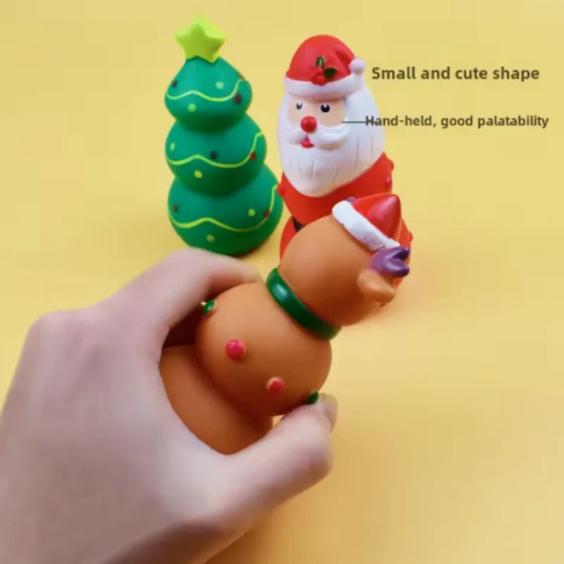 Bite Resistant Squeaky Dog Rubber Toy Latex Chew Toy in Animal Shapes for Puppy Sound Making Pet Supplies for Dogs