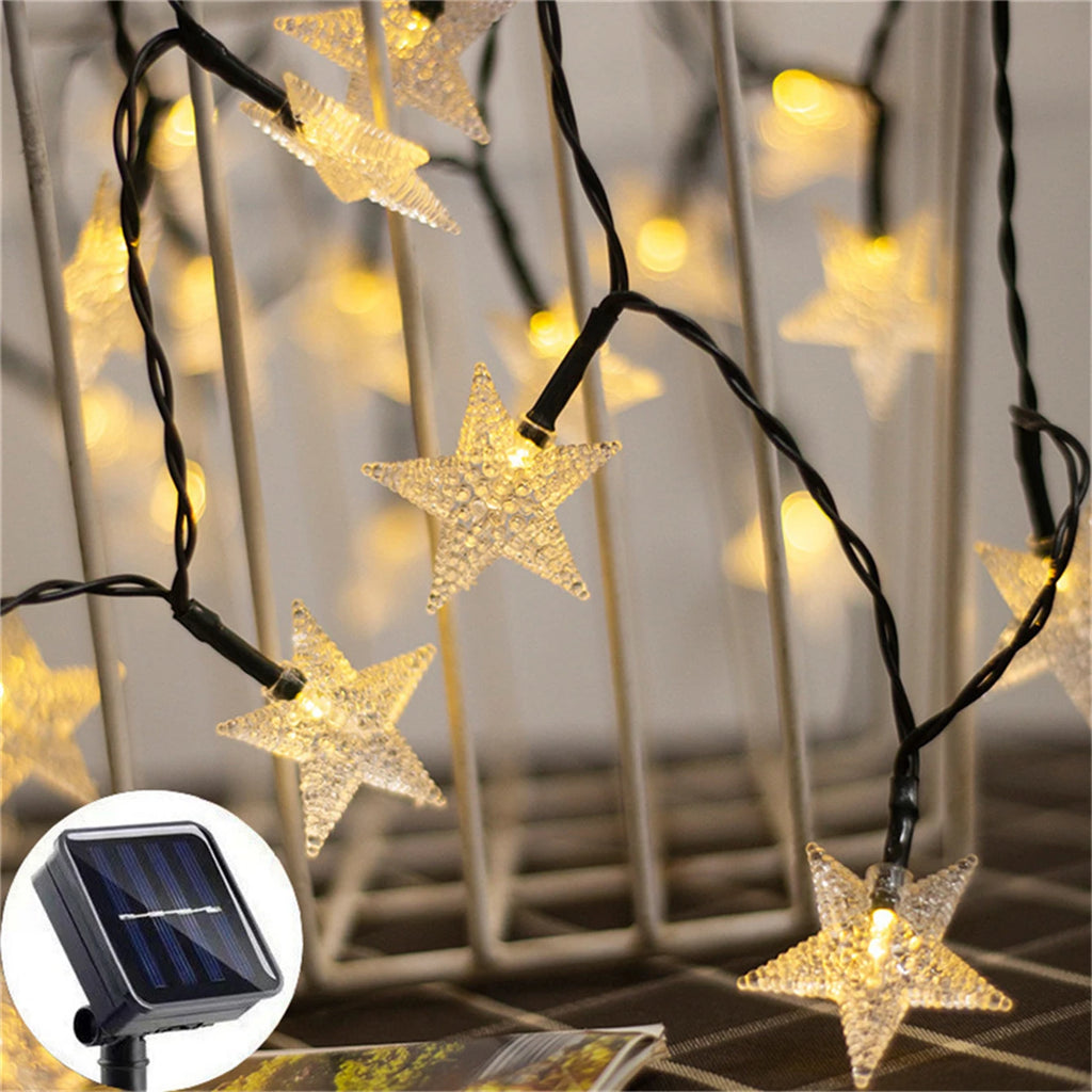 LED Solar Powered Fairy Lights Outdoor Solar Star String Lights For Christmas Patio Garden Yard Porch Wedding Birthday Decor