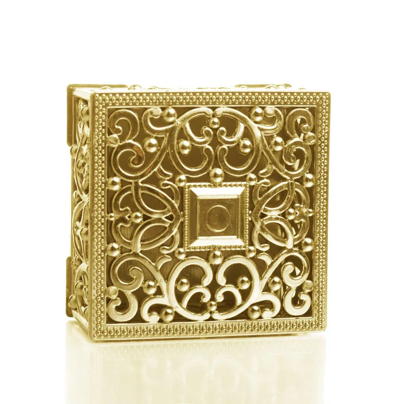 2 PCs Mini Treasure Storage Jewelry Box Silver-color Hollow Flower Pattern Jewelry Case Boxes for Necklace Earring Ring 2030