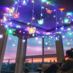 Butterfly Shape LED Curtain Fairy String Lights USB Powered With 8 Flashing Modes Perfect For Wedding, Party & Holiday Decor