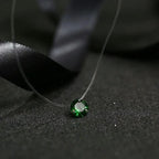 5 Colors Dazzling Zircon Necklace Invisible Transparent Fishing Line Simple Pendant Necklace Jewelry For Women Pearl Jewelry