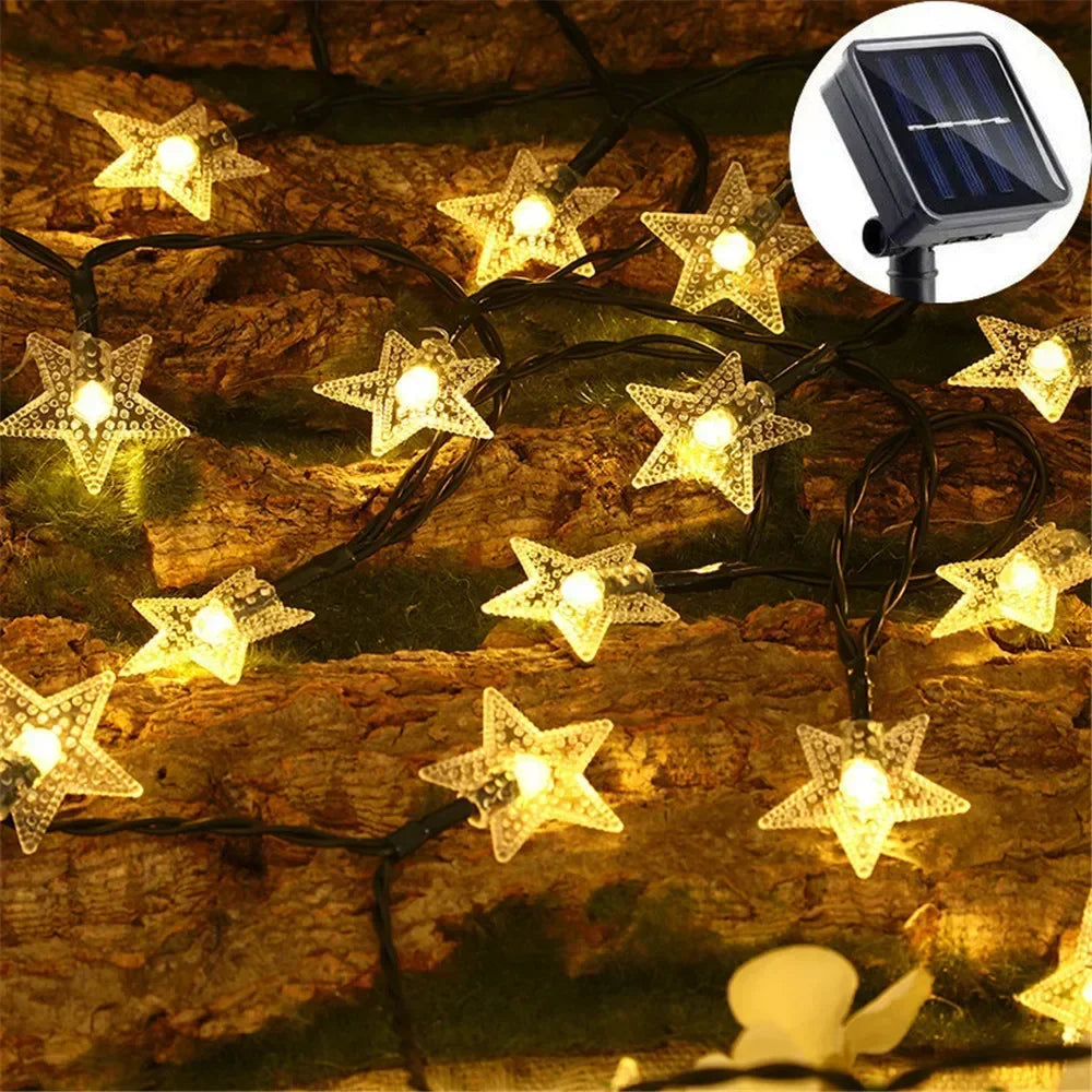 LED Solar Powered Fairy Lights Outdoor Solar Star String Lights For Christmas Patio Garden Yard Porch Wedding Birthday Decor