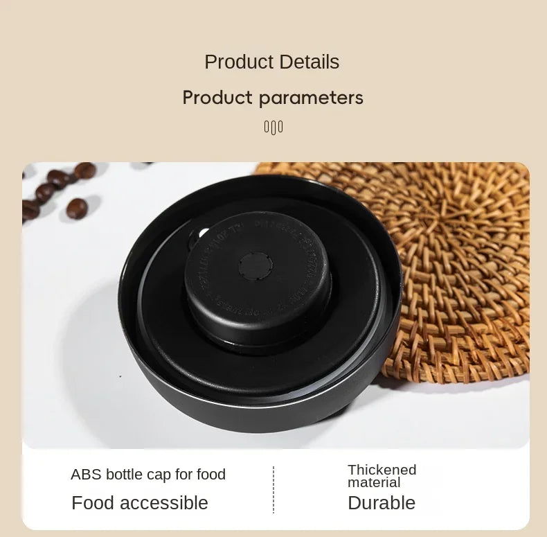 Manual Vacuum Sealed Coffee Jar High Borosilicate Glass Moisture Proof Tea Storage Container for Kitchen Coffee