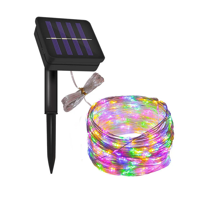 Fairy Lights Solar Garden Lights String Lights with 8 Modes Waterproof Wire Lights for Patio Yard Trees Christmas Party