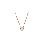 New heart-shaped necklace, sublime heart necklace, white copper silver plated necklace