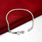 925 Sterling Silver 16-23cm 3mm Snake Chain Bracelet For Women Men Fashion Wedding Engagement Party Jewelry Gifts