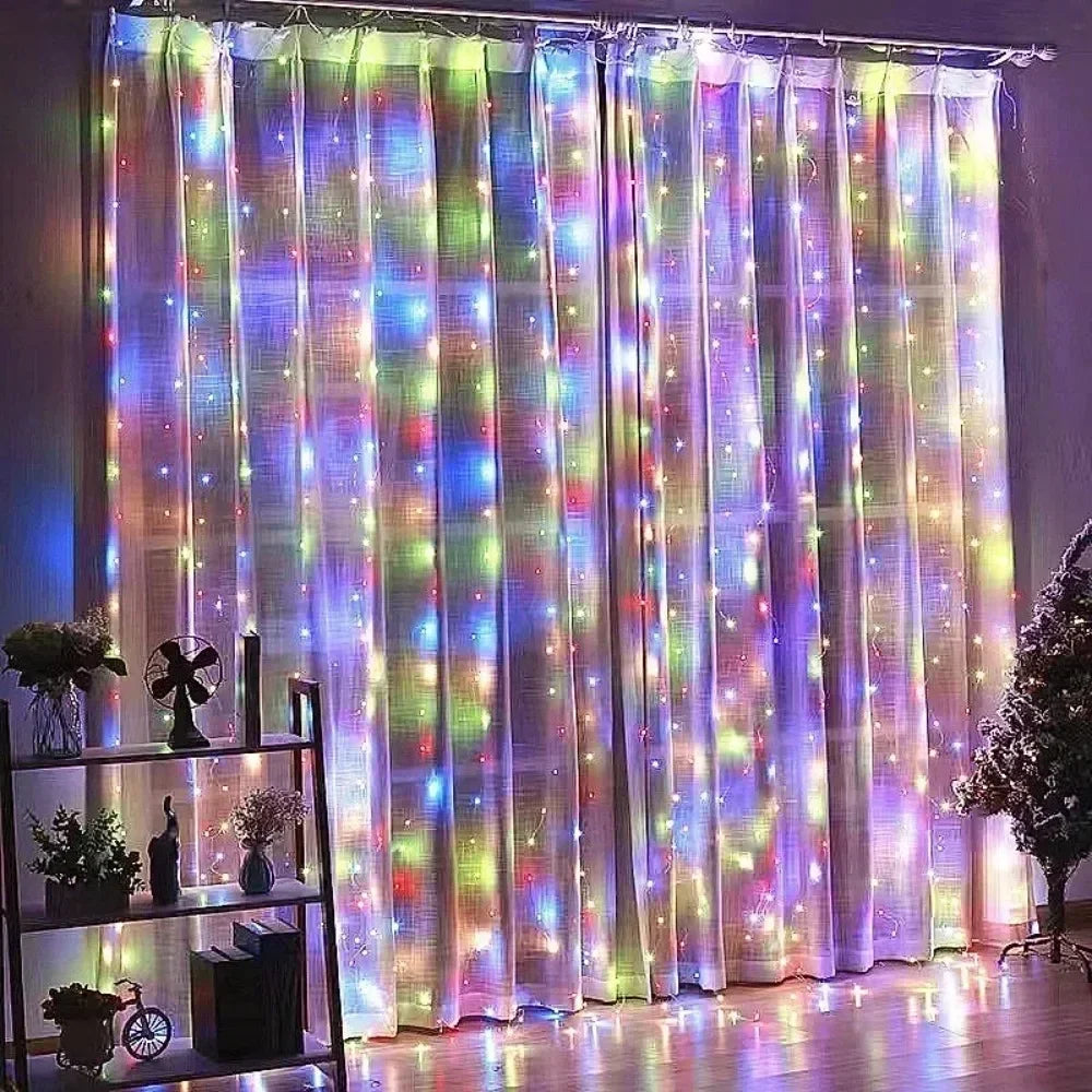 Remote Control Fairy Lights 3 4 6 Meters USB LED Curtain String Lights for Christmas Home Bedroom Decoration Festive Party