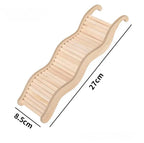 1PC Wooden Wave Staircase Hamster Toy Pet Supplies Cage Decor Accessories Curved Slide Chute for Small Animals