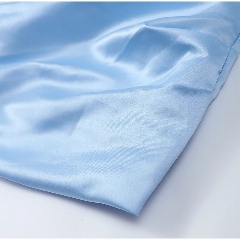 Irregular Shawl Blue Maxi Dress Women's Fashion Turtleneck Slim Fit Pleated Vestidos 2025 New Lady Evening Party Robes Summer