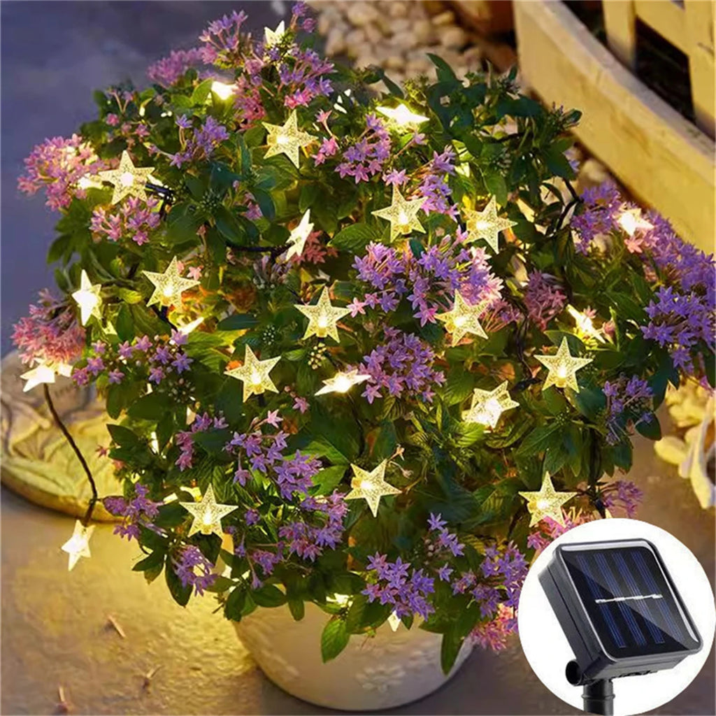 LED Solar Powered Fairy Lights Outdoor Solar Star String Lights For Christmas Patio Garden Yard Porch Wedding Birthday Decor