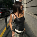 Solid Tank Top Women Edgy Clothes Y2k Accessories Sleeveless Ropa De Mujer Square Collar Camison Verano Korean Fashion Clothing