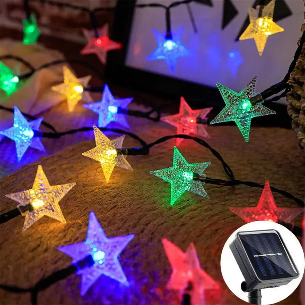LED Solar Powered Fairy Lights Outdoor Solar Star String Lights For Christmas Patio Garden Yard Porch Wedding Birthday Decor