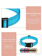 Reflective Pet Collar Adjustable Nylon Collar For Dogs Cats Anti Slip Anti Choke Pet Walking Collar Durable Pet Accessories