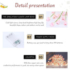 LED Fairy String Lights Lily of The Valley Flowers Light for Wedding Party Bedroom Backdrop Wall Holiday Christmas Decor