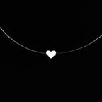 5 Colors Dazzling Zircon Necklace Invisible Transparent Fishing Line Simple Pendant Necklace Jewelry For Women Pearl Jewelry
