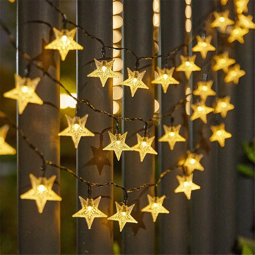 LED Solar Powered Fairy Lights Outdoor Solar Star String Lights For Christmas Patio Garden Yard Porch Wedding Birthday Decor