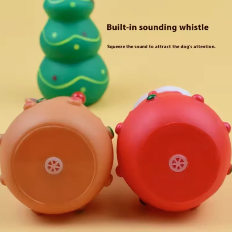 Bite Resistant Squeaky Dog Rubber Toy Latex Chew Toy in Animal Shapes for Puppy Sound Making Pet Supplies for Dogs