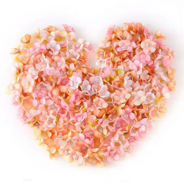 50PCs Mini Artificial Rose Flowers Heads Silk Fake Flowers for Home Dceor Wedding Decoration Craft Wreath Gifts Accessories