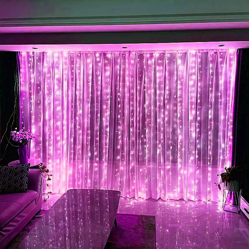 Remote Control Fairy Lights 3 4 6 Meters USB LED Curtain String Lights for Christmas Home Bedroom Decoration Festive Party