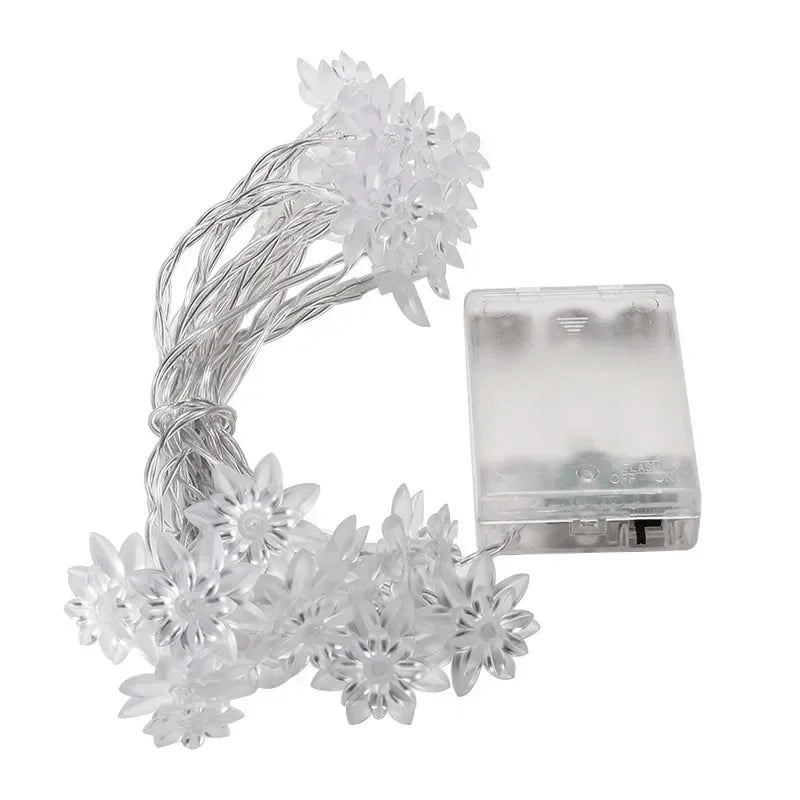 Flower Fairy Lights Battery Operated String Lights Waterproof 10/20/40/80 LED Cherry Blossom Lights For Patry Wedding Decor