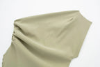 Asymmetric T-shirt New Women's Fashion Trend Spicy Girl Celebrity Temperament Off Shoulder Top