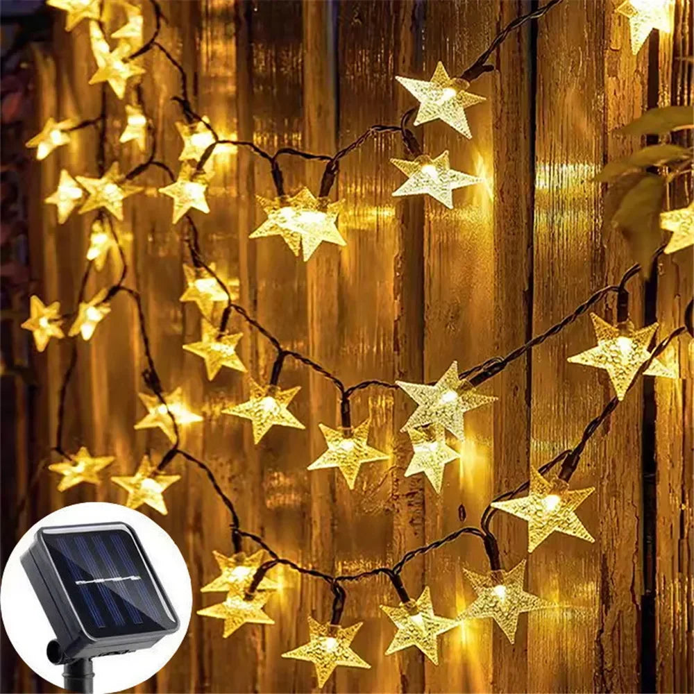 LED Solar Powered Fairy Lights Outdoor Solar Star String Lights For Christmas Patio Garden Yard Porch Wedding Birthday Decor