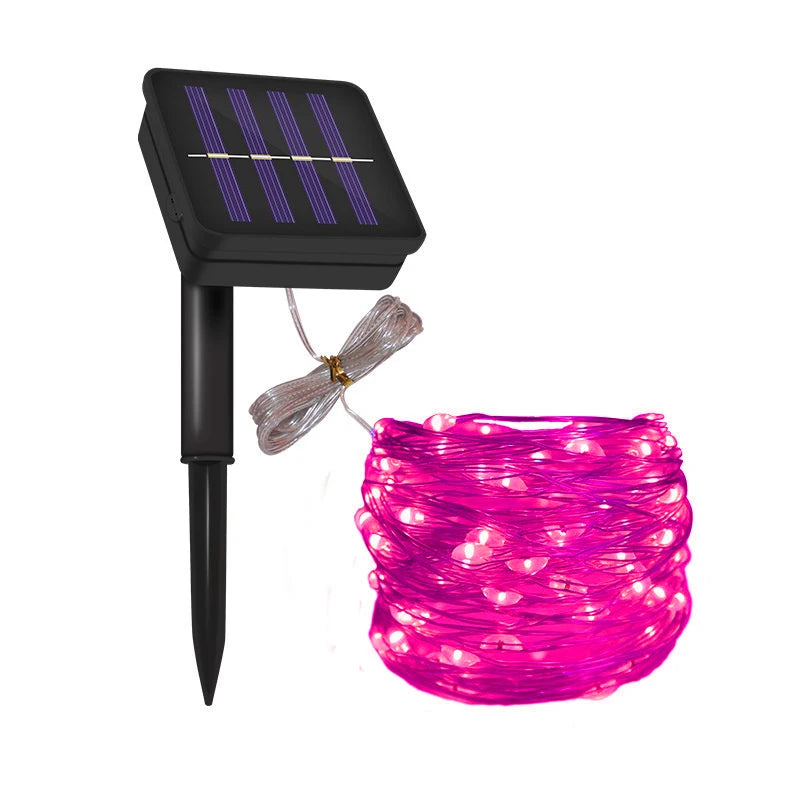 Fairy Lights Solar Garden Lights String Lights with 8 Modes Waterproof Wire Lights for Patio Yard Trees Christmas Party