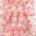 Fairy Lights 2M 20LEDs, Cherry Blossom Artificial Flower Garland String Light for Bedroom Wedding Party Holiday Decoration