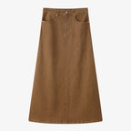 AS SS26  stretch denim skirt fashion lady wear elastic fabric ( waist expands about 2-3cm)