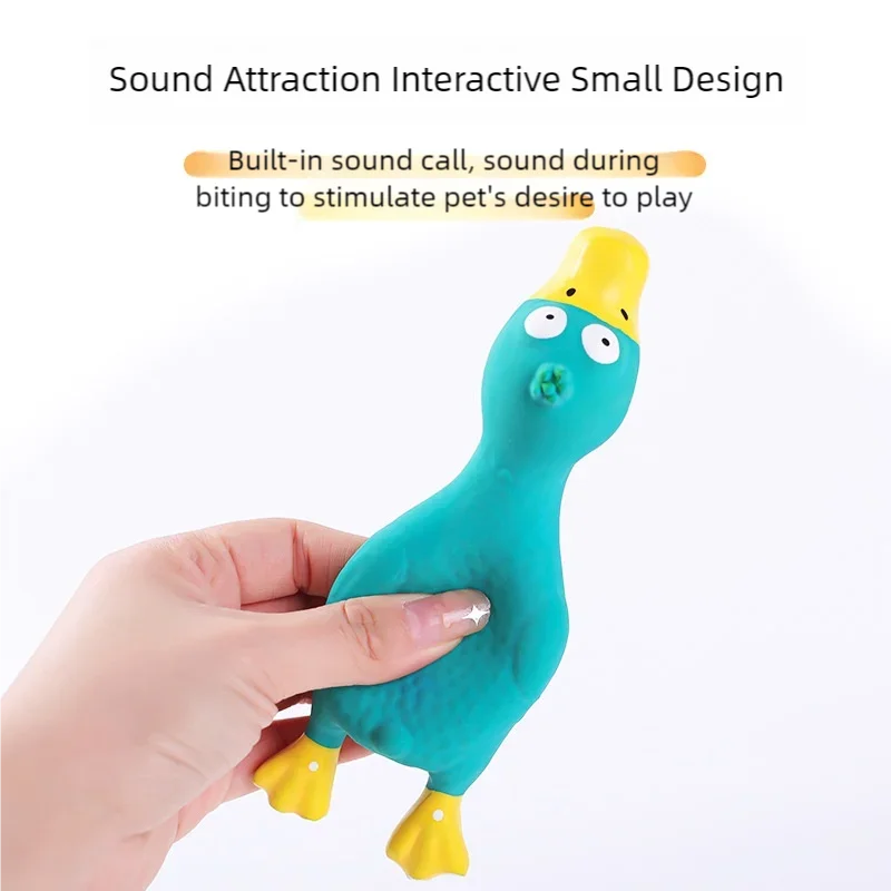 Bite Resistant Squeaky Dog Rubber Toy Latex Chew Toy in Animal Shapes for Puppy Sound Making Pet Supplies for Dogs