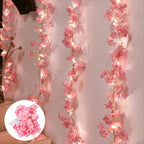 Fairy Lights 2M 20LEDs, Cherry Blossom Artificial Flower Garland String Light for Bedroom Wedding Party Holiday Decoration
