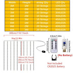 Remote Control Fairy Lights 3 4 6 Meters USB LED Curtain String Lights for Christmas Home Bedroom Decoration Festive Party
