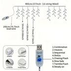 Butterfly Shape LED Curtain Fairy String Lights USB Powered With 8 Flashing Modes Perfect For Wedding, Party & Holiday Decor
