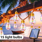 New Arrival! Solar Fairy Lights with 25/15/10 Unbreakable Clear Bulbs - IP44 Waterproof & 8 Modes for Outdoor Bliss!