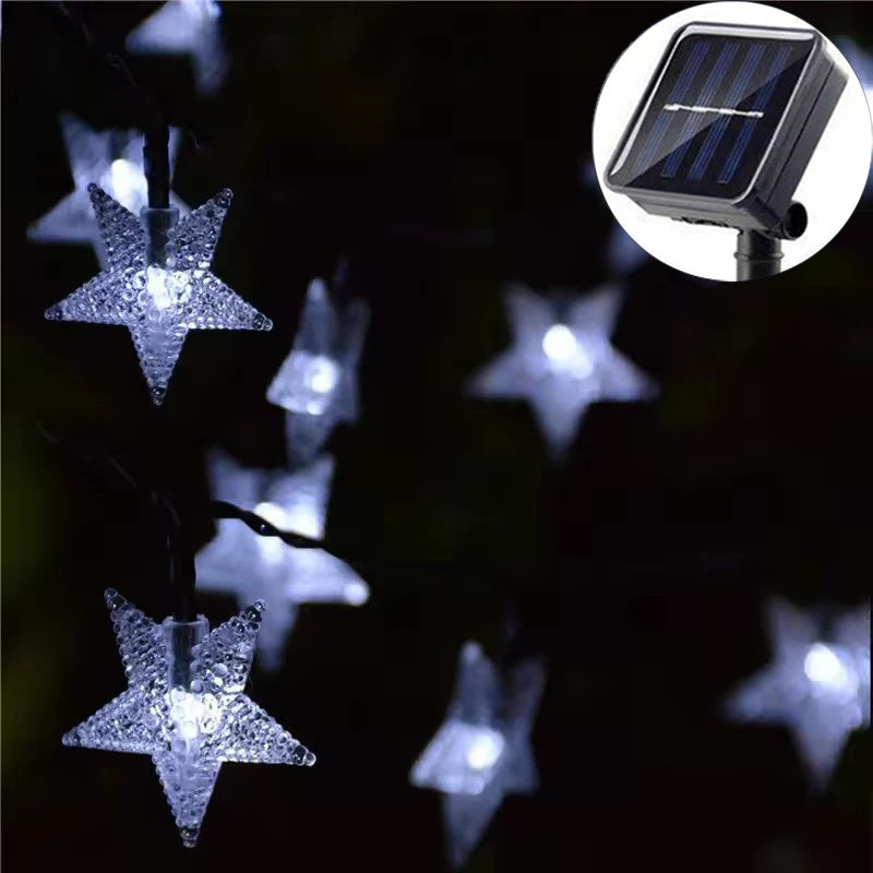 LED Solar Powered Fairy Lights Outdoor Solar Star String Lights For Christmas Patio Garden Yard Porch Wedding Birthday Decor