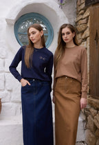 AS SS26  stretch denim skirt fashion lady wear elastic fabric ( waist expands about 2-3cm)