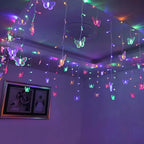 Butterfly Shape LED Curtain Fairy String Lights USB Powered With 8 Flashing Modes Perfect For Wedding, Party & Holiday Decor